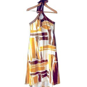 Target Merona Women's Boho halter dress sz 6 Artsy Coquette lined